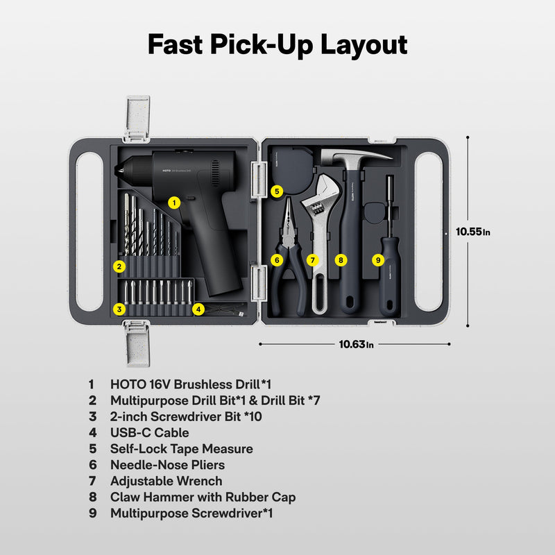 16V Brushless Drill Tool Kit-11