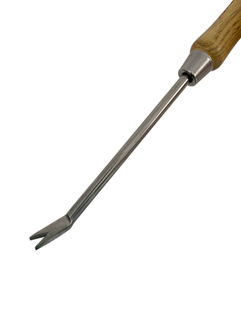 Stainless Steel Garden Dandelion Weeder (classic wood handle)-4