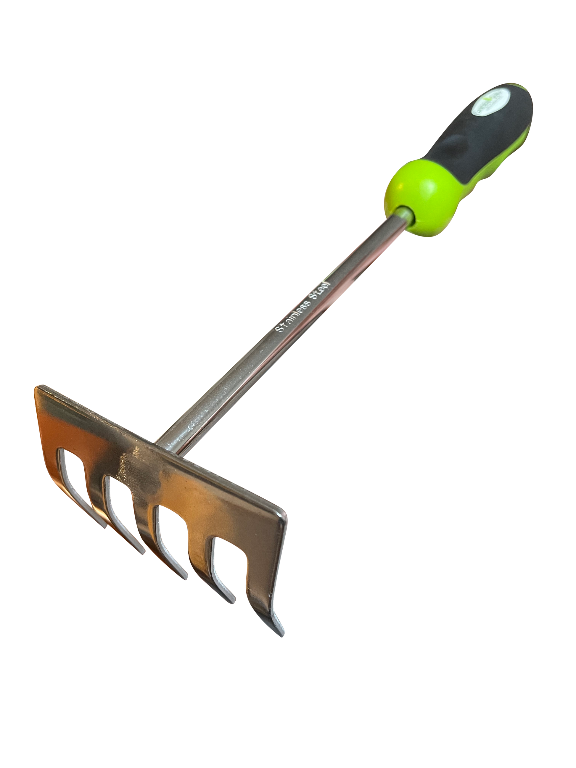 Stainless Steel 5 Tine Rake Cultivator Tiller Tool-3