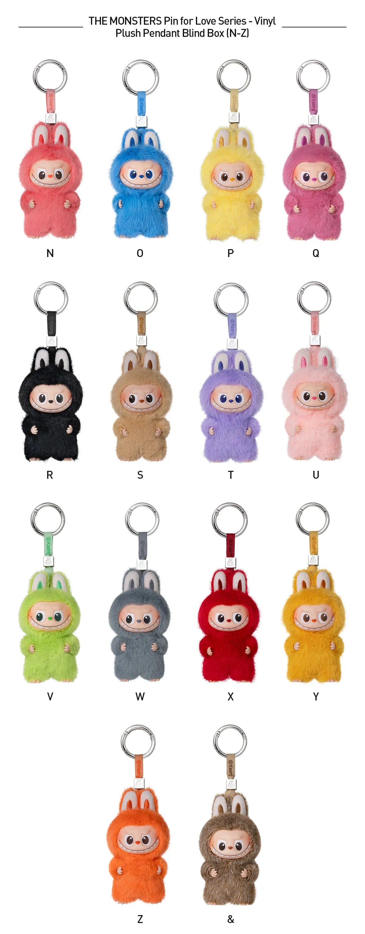 Pop Mart Labubu Pin for Love Series Blind Box (N-Z) Blue-4