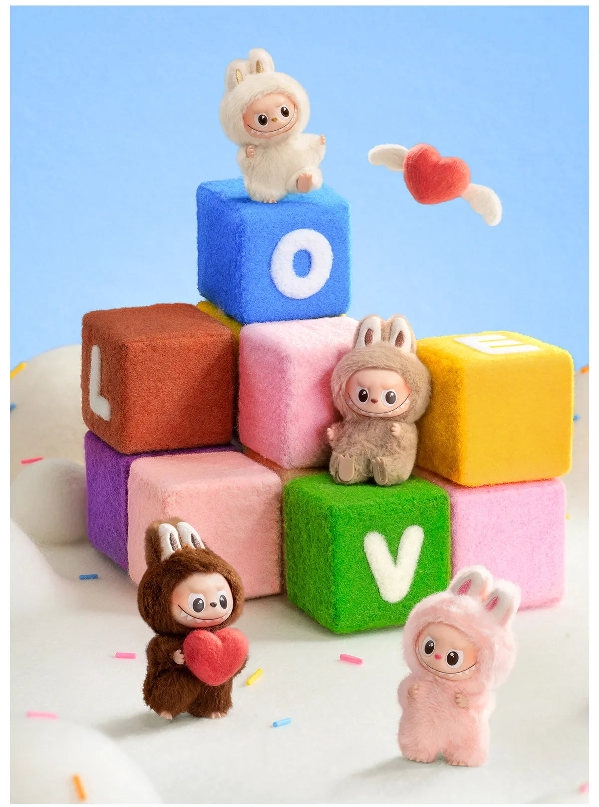 Pop Mart Labubu Pin for Love Series Blind Box (N-Z) Blue-9