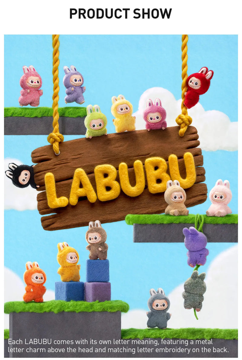 Pop Mart Labubu Pin for Love Series Blind Box (N-Z) Blue-7