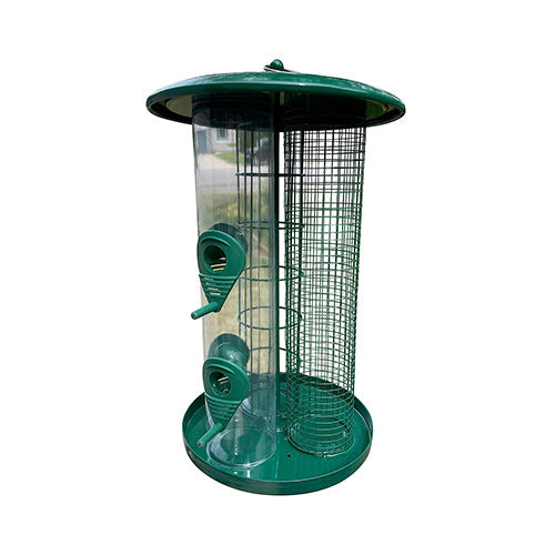 3-in-1 Outdoor Tube Bird Feeder for Small Wild Birds-1