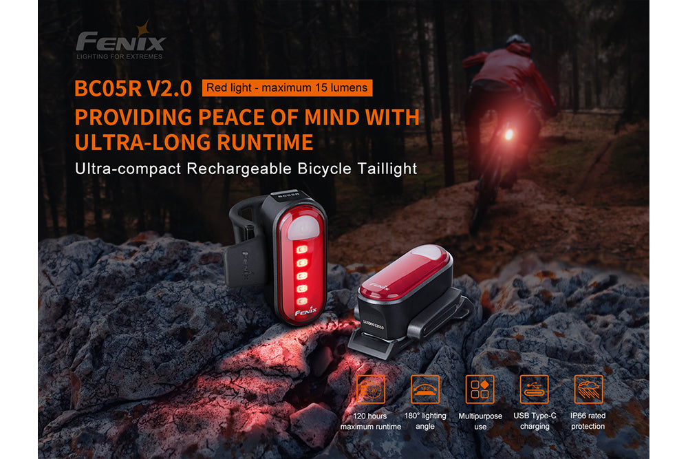 Fenix BC05R V2.0 Rechargeable Bicycle Tail Light-16