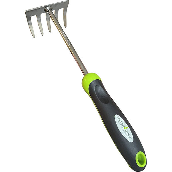 Stainless Steel 5 Tine Rake Cultivator Tiller Tool-1