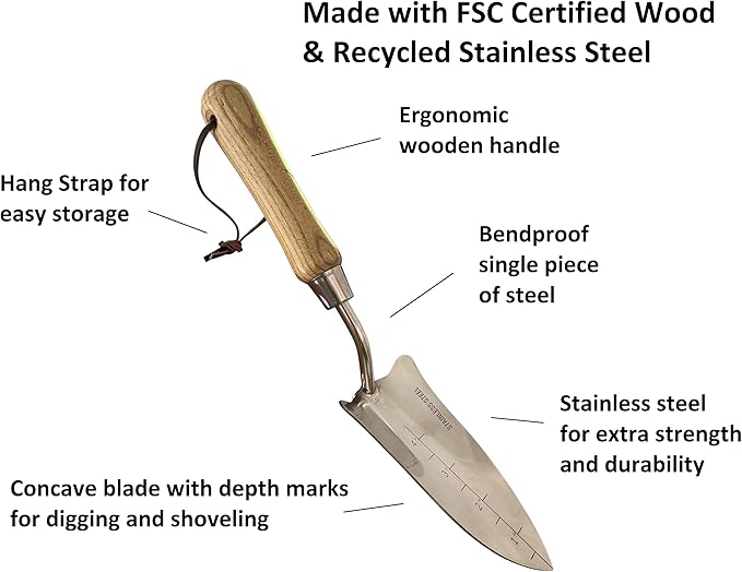 Garden Planting Set - Includes Classic Trowel, Transplanter, Bulb Planter-2