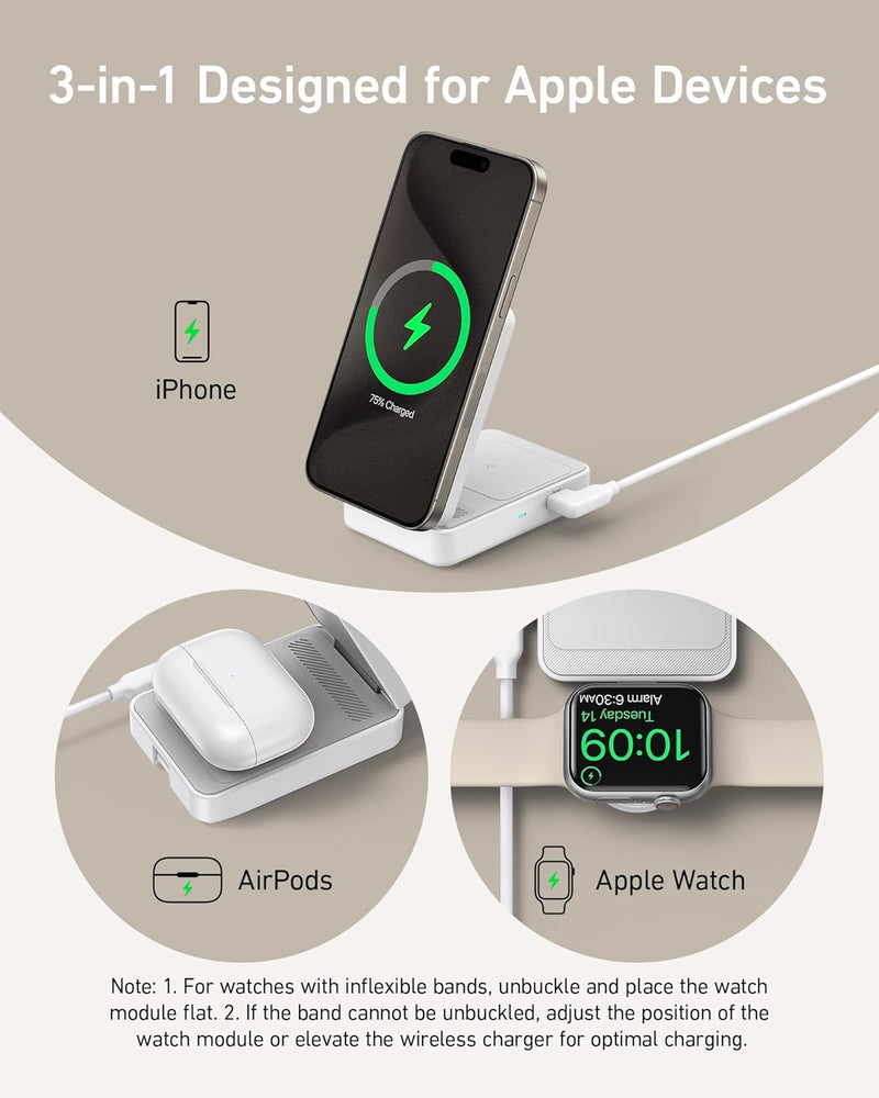 Anker MagGo Wireless Charging Station (Foldable 3-in-1)-5