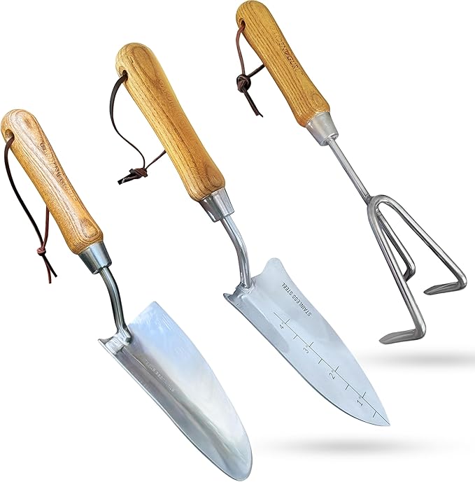 Classic Garden Tool Set - Includes Hand Trowel Transplanter Cultivator-1