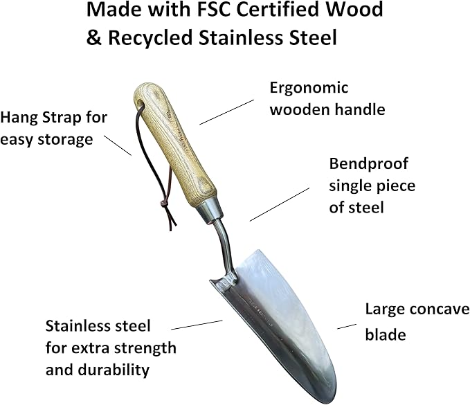 Classic Garden Tool Set - Includes Hand Trowel Transplanter Cultivator-3