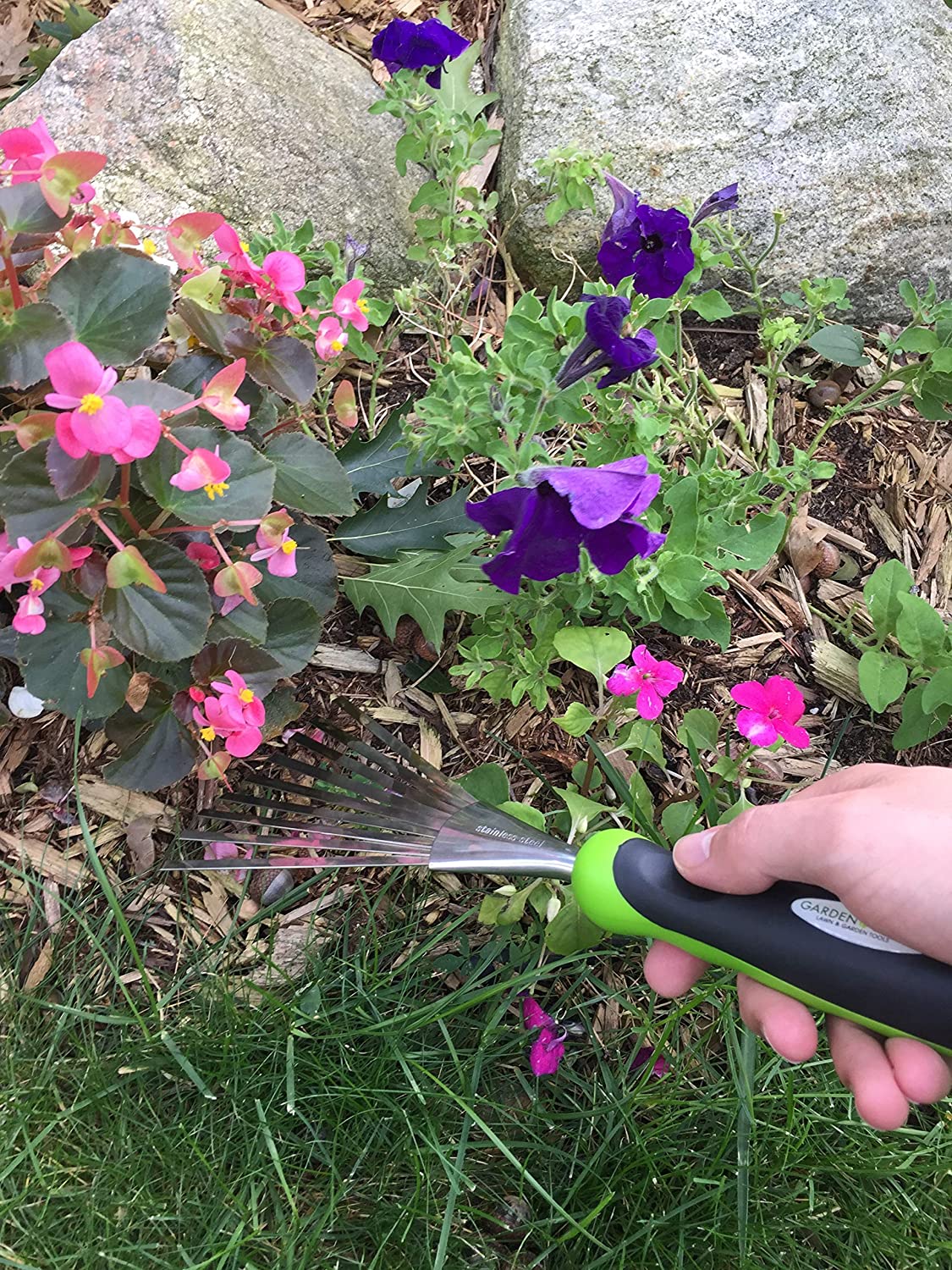 Stainless Steel Garden Hand Rake Tool-8