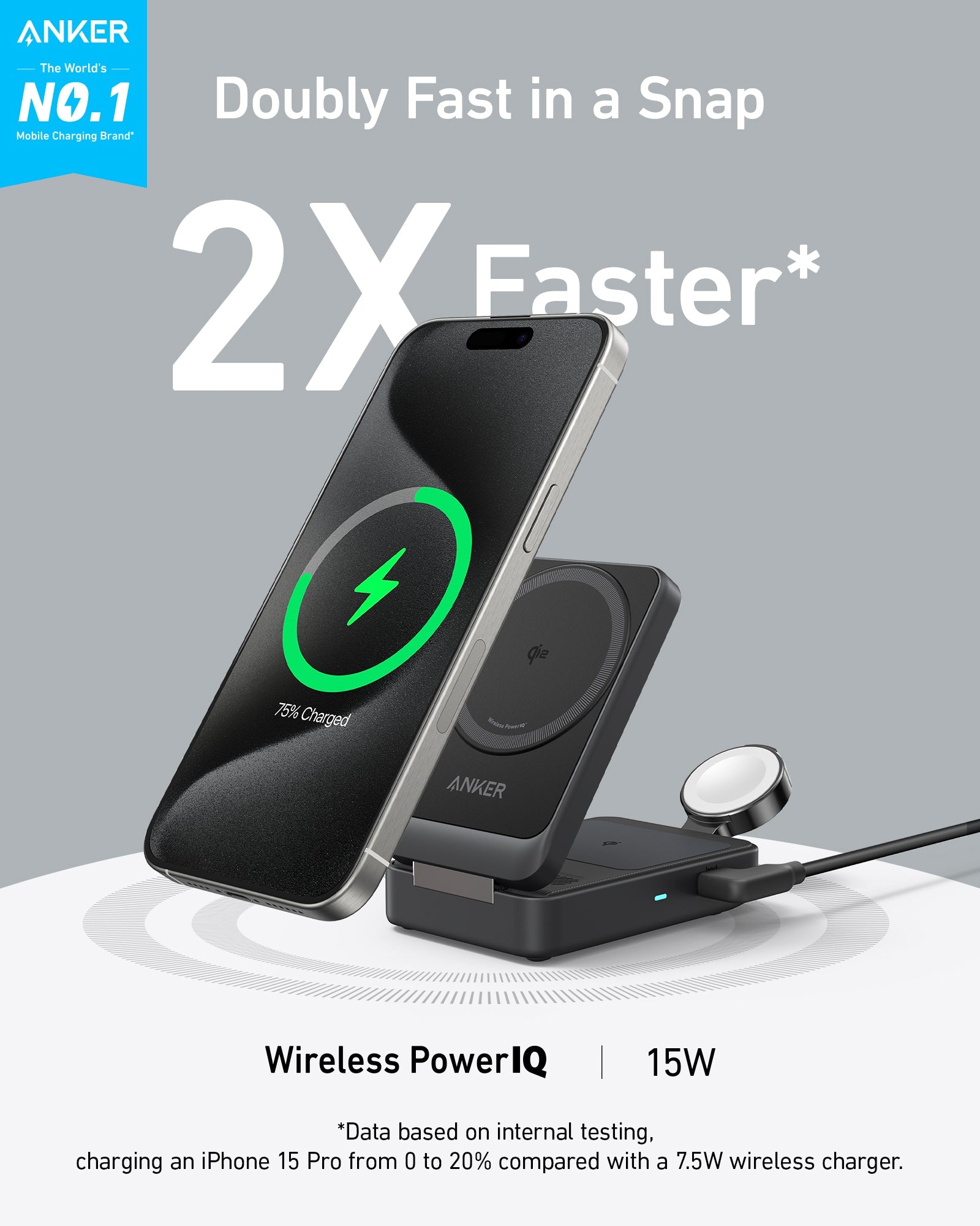 Anker MagGo Wireless Charging Station (Foldable 3-in-1)-8