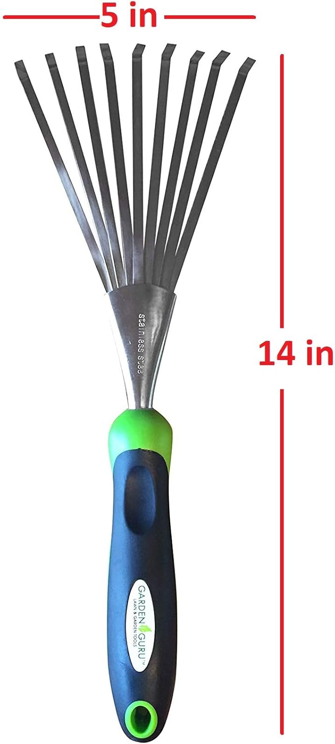 Stainless Steel Garden Hand Rake Tool-3