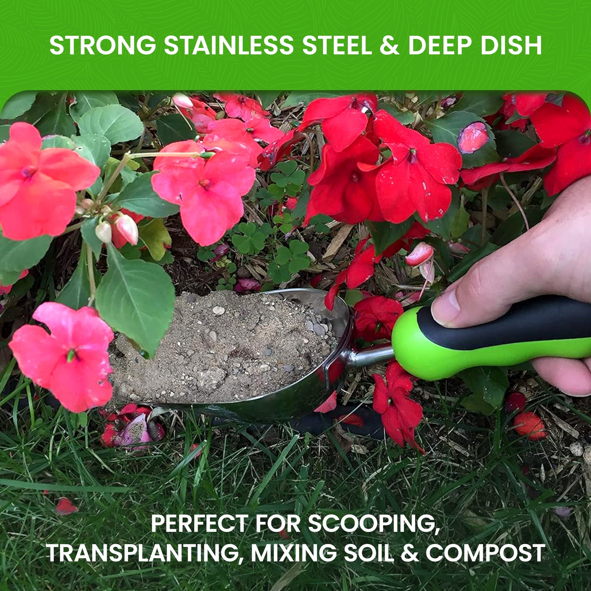 Stainless Steel Garden Scoop Trowel-2