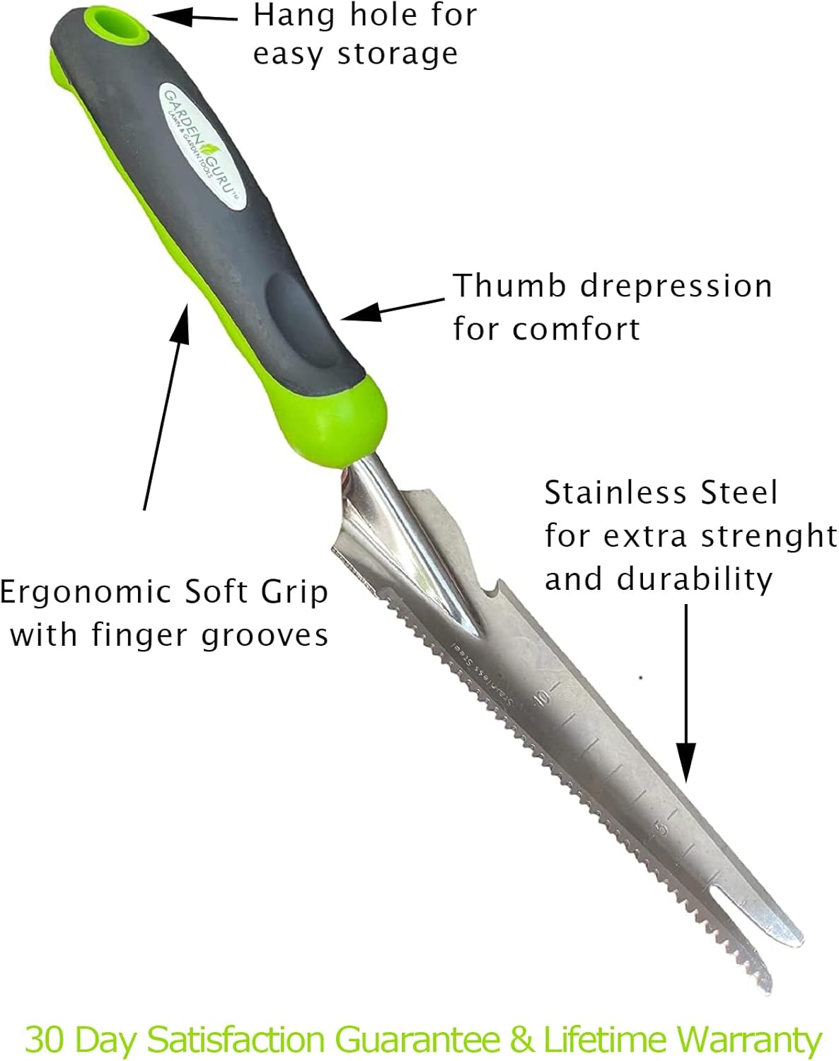 Stainless Steel 5-in-1 Garden Weeder Trowel-3