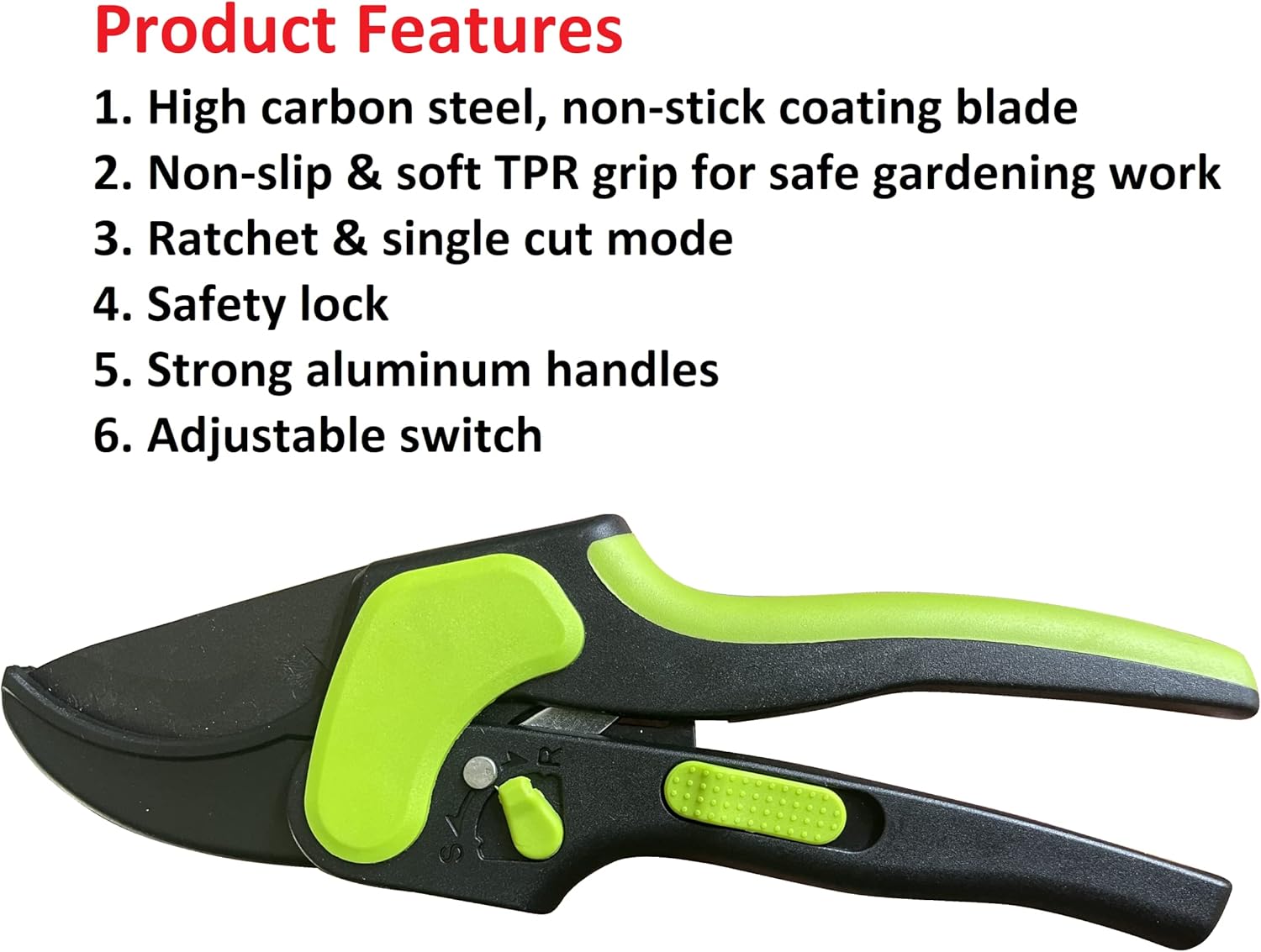 2-in-1 Ratchet Pruning Garden Shears Clippers