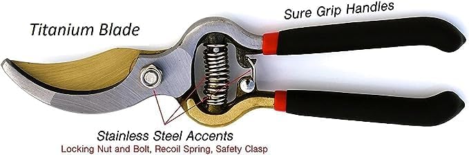 Titanium Bypass Garden Pruner Clippers-4