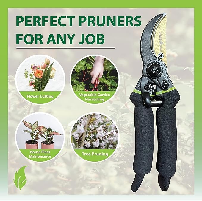 Titanium Soft Grip Garden Pruning Shears Clippers-3
