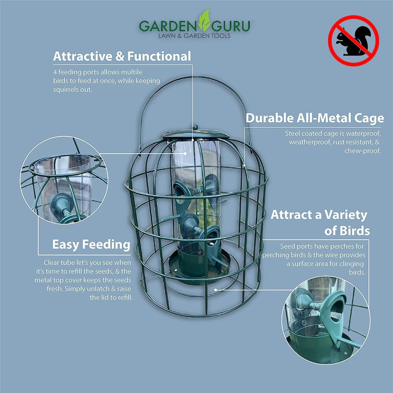 Squirrel Resistant Tube Bird Feeder-3
