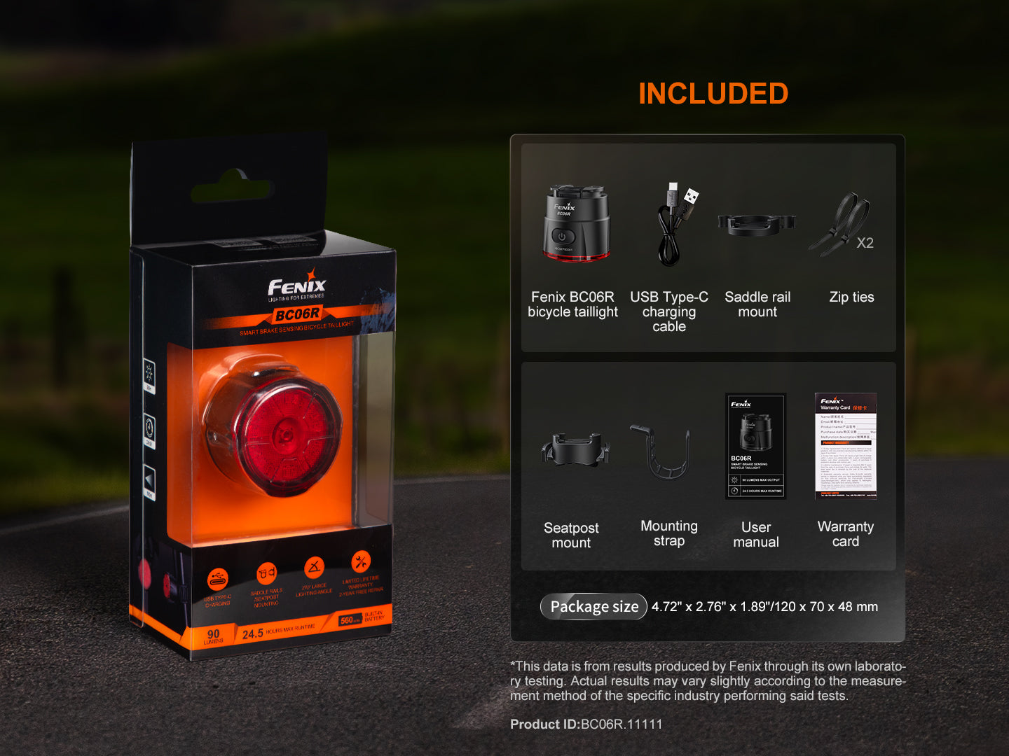 Fenix BC06R Smart-Brake Bicycle Taillight-15