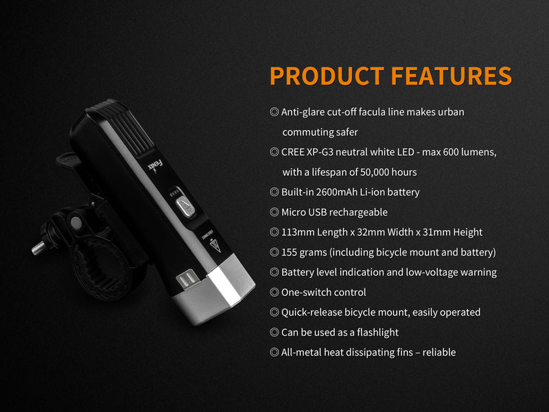 Fenix BC25R LED Bike Light-12