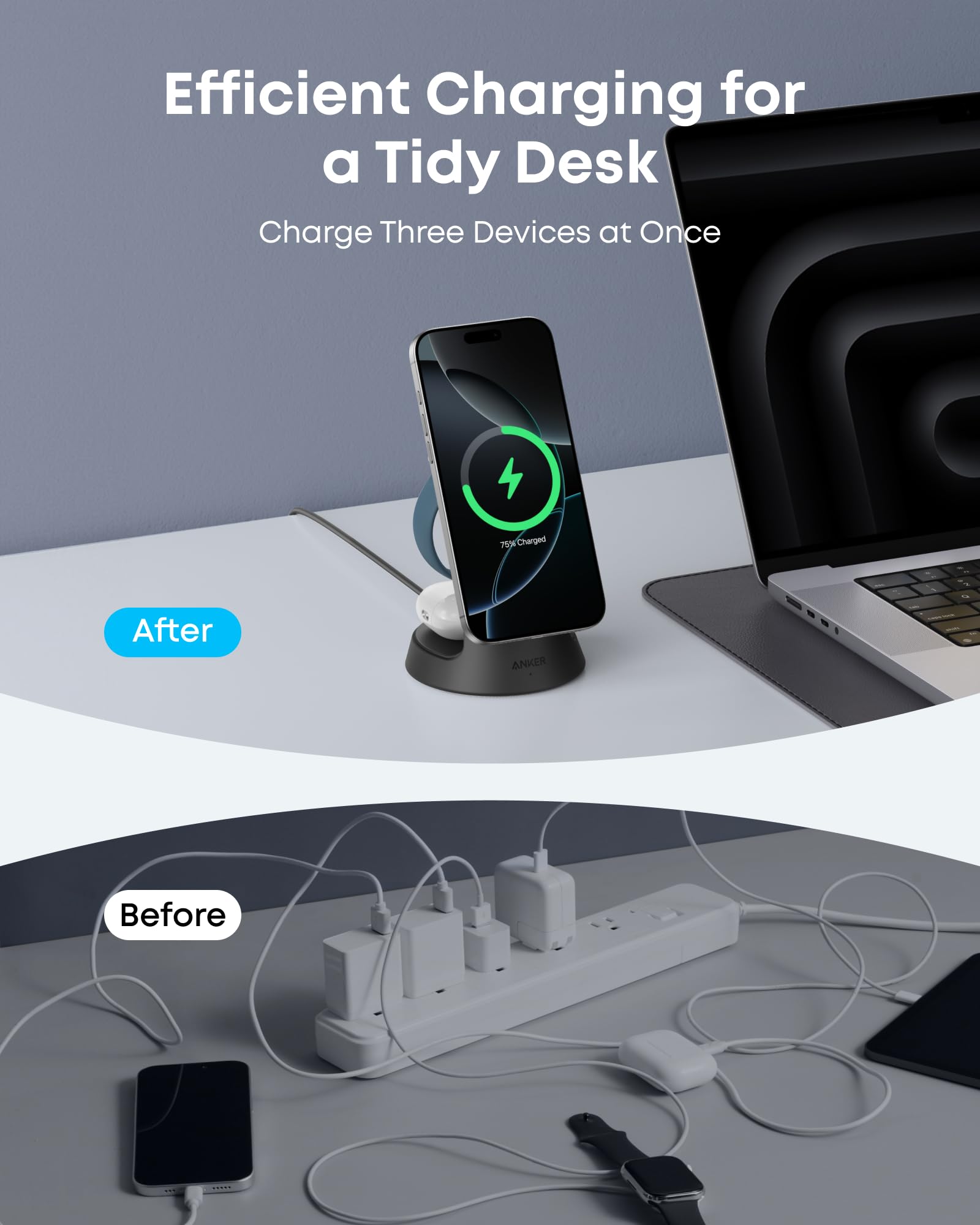Anker MagGo Wireless Charging Station (3-in-1, Dock Stand)-10