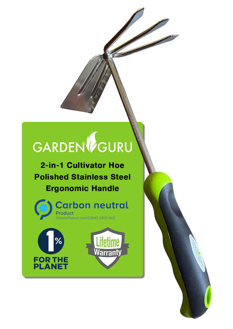 2-in-1 Garden Cultivator Rake Hoe Tiller Tool-2