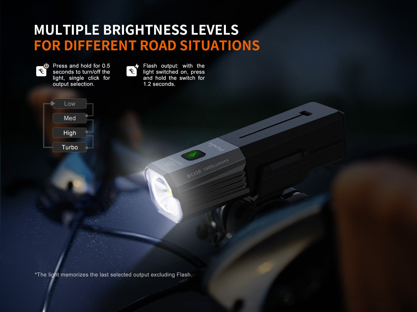 Fenix BC22R High-Performance Road Bike Light-8