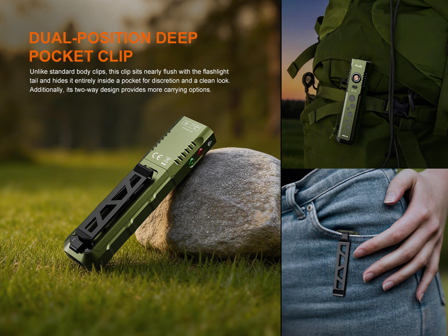 Fenix E08R UE Multi-Light EDC Flashlight With Red Light & Green Laser-16