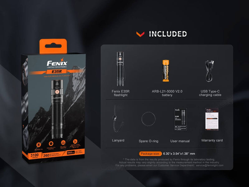 Fenix E35R High-Performance Rechargeable LED Flashlight-16