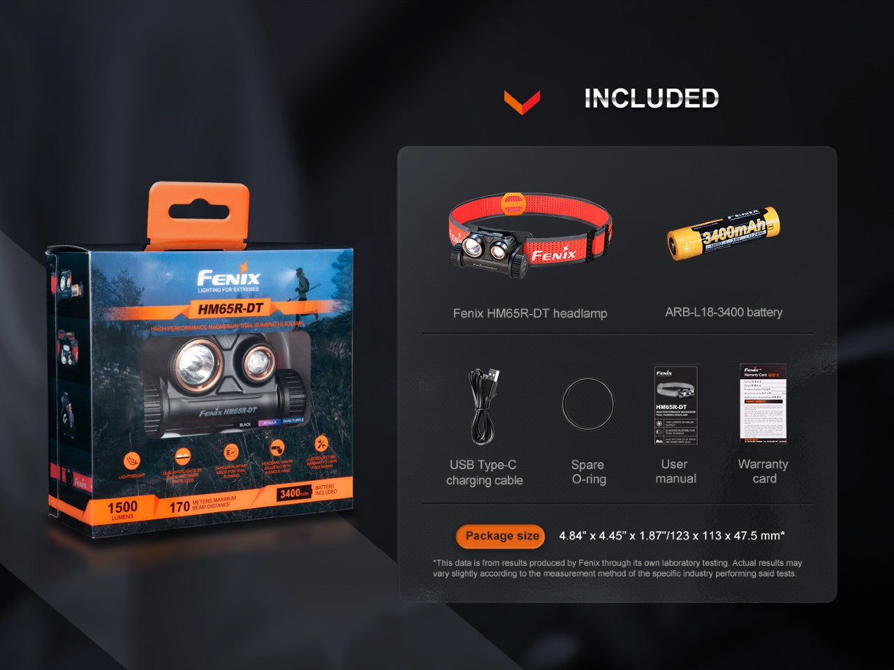 Fenix HM65R-DT Trail Running LED Headlamp-18