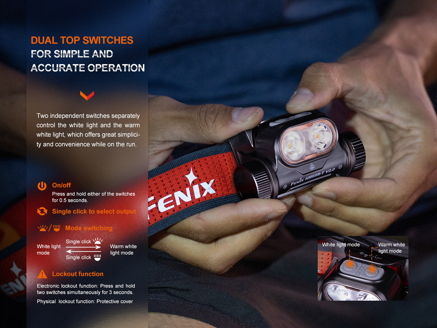 Fenix HM65R-T V2 Rechargeable Lightweight Trail Running Headlamp-12