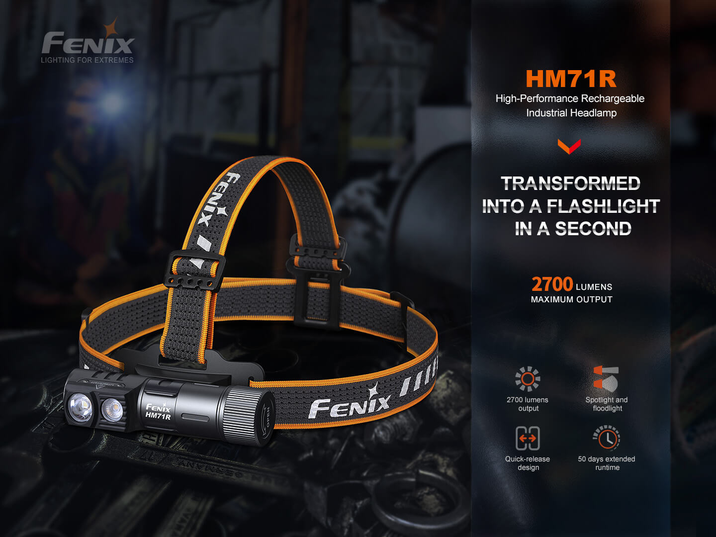 Fenix HM71R Rechargeable Industrial LED Headlamp-6
