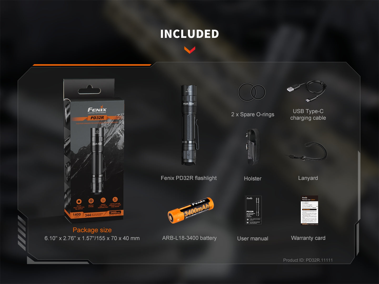 Fenix PD32R Rechargeable Silent Switch LED Flashlight-18