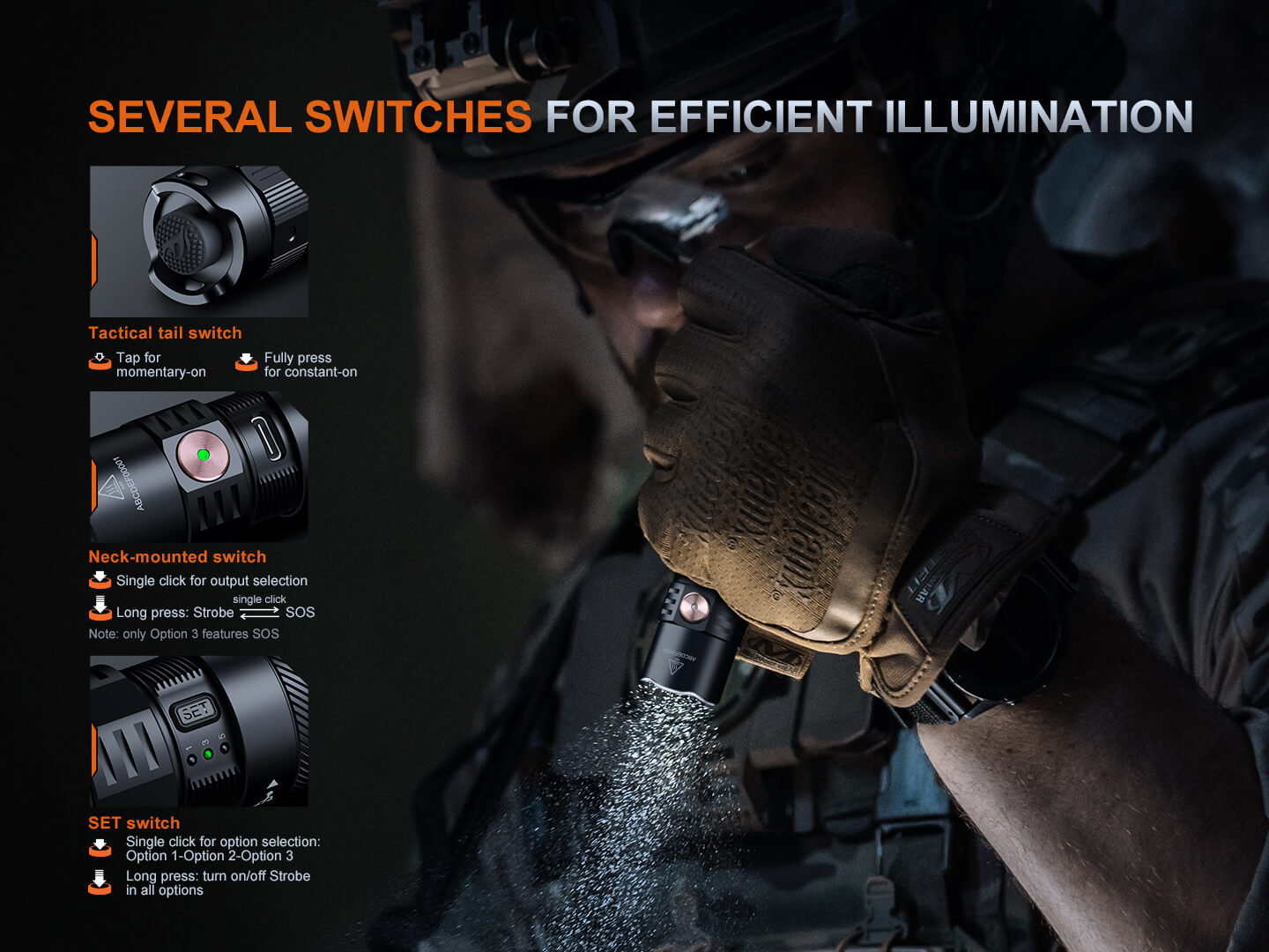 Fenix PD35R ACE Multi-mode Tactical Flashlight-2