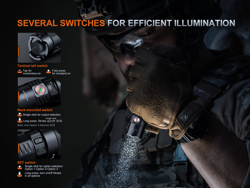 Fenix PD35R ACE Multi-mode Tactical Flashlight-2