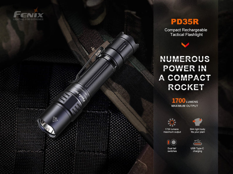 Fenix PD35R Compact Rechargeable Tactical Flashlight-3