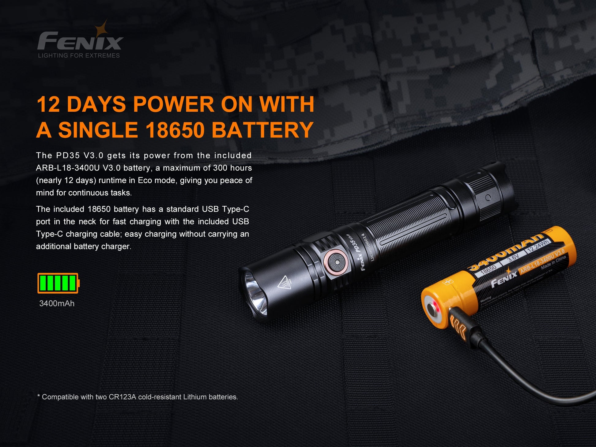 Fenix PD35 V3.0 Everyday Carry Flashlight - 1700 Lumens-13