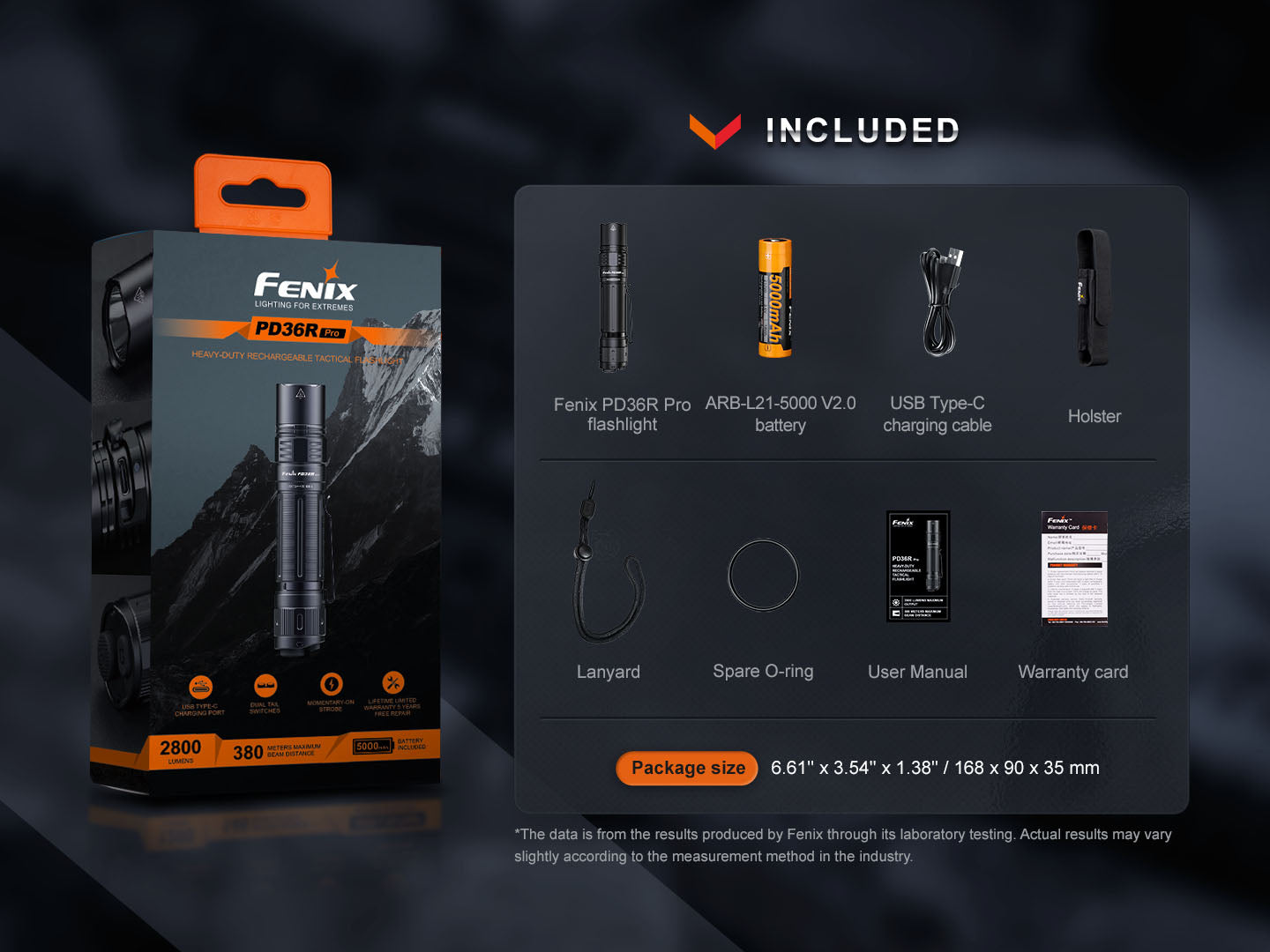 Fenix PD36R Pro 2800 Lumen Flashlight-17