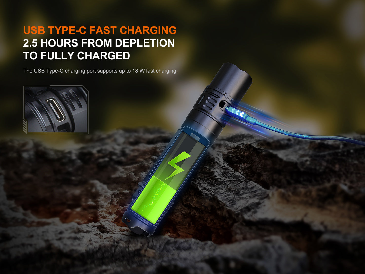 Fenix PD36R V2 Compact Rechargeable Tactical Flashlight - 1700 Lumens-6