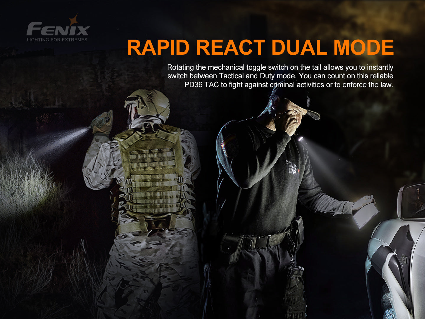 Fenix PD36 TAC Tactical Flashlight - 3000 Lumens-2