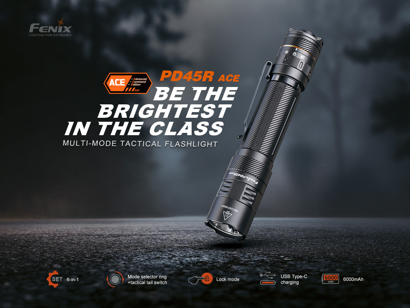 Fenix PD45R ACE Multi-Mode Tactical Flashlight-6
