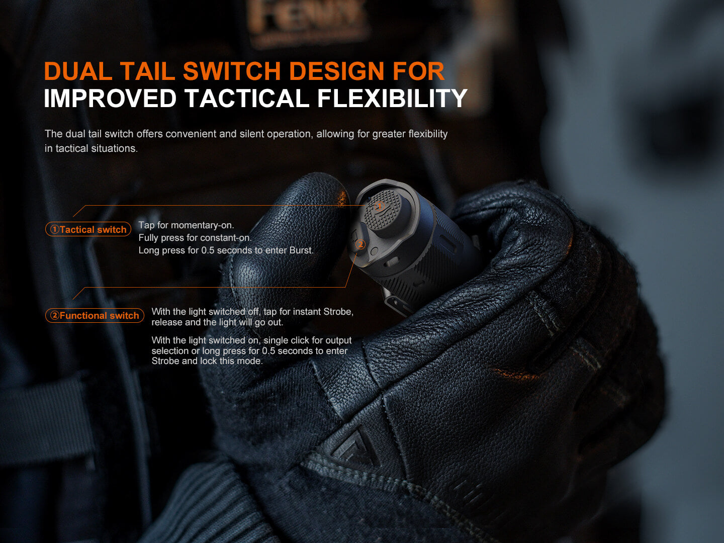Fenix TK17 Dual Switch Tactical Flashlight-2