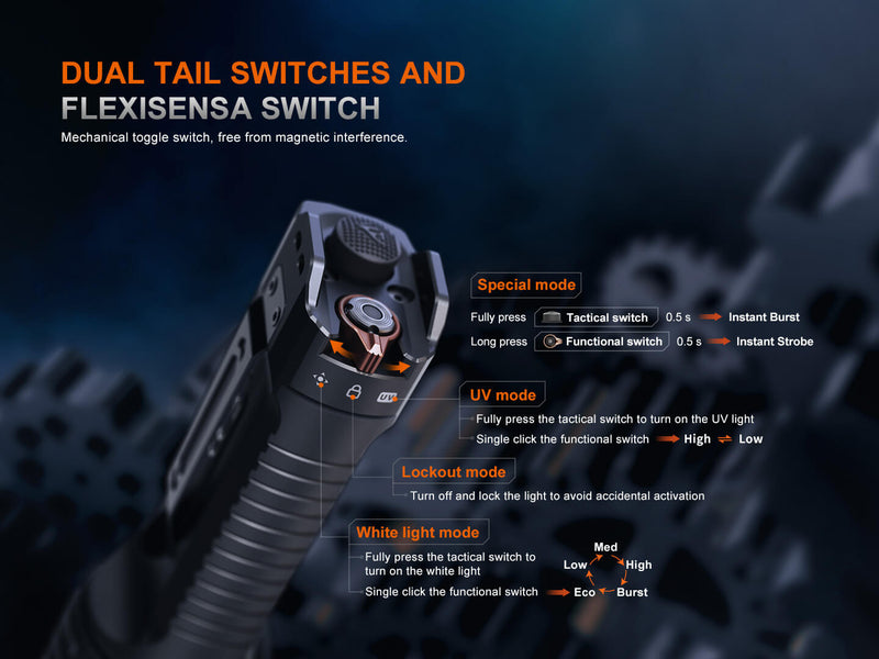 Fenix TK35R UV Light Rechargeable High-Performance Tactical Flashlight-6