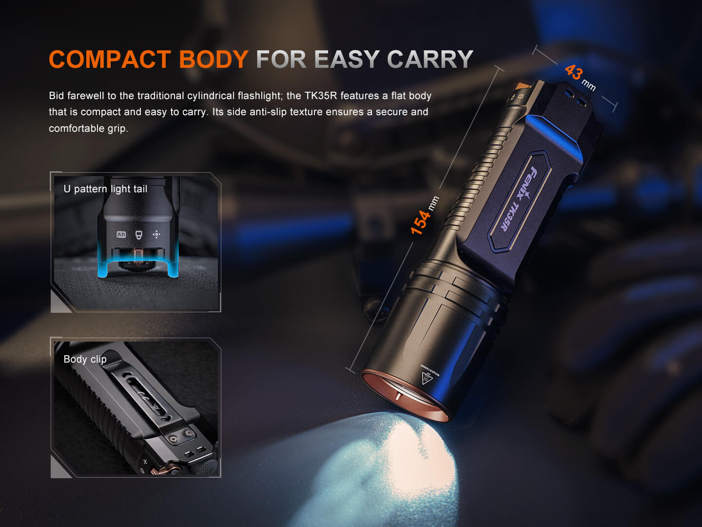 Fenix TK35R UV Light Rechargeable High-Performance Tactical Flashlight-11