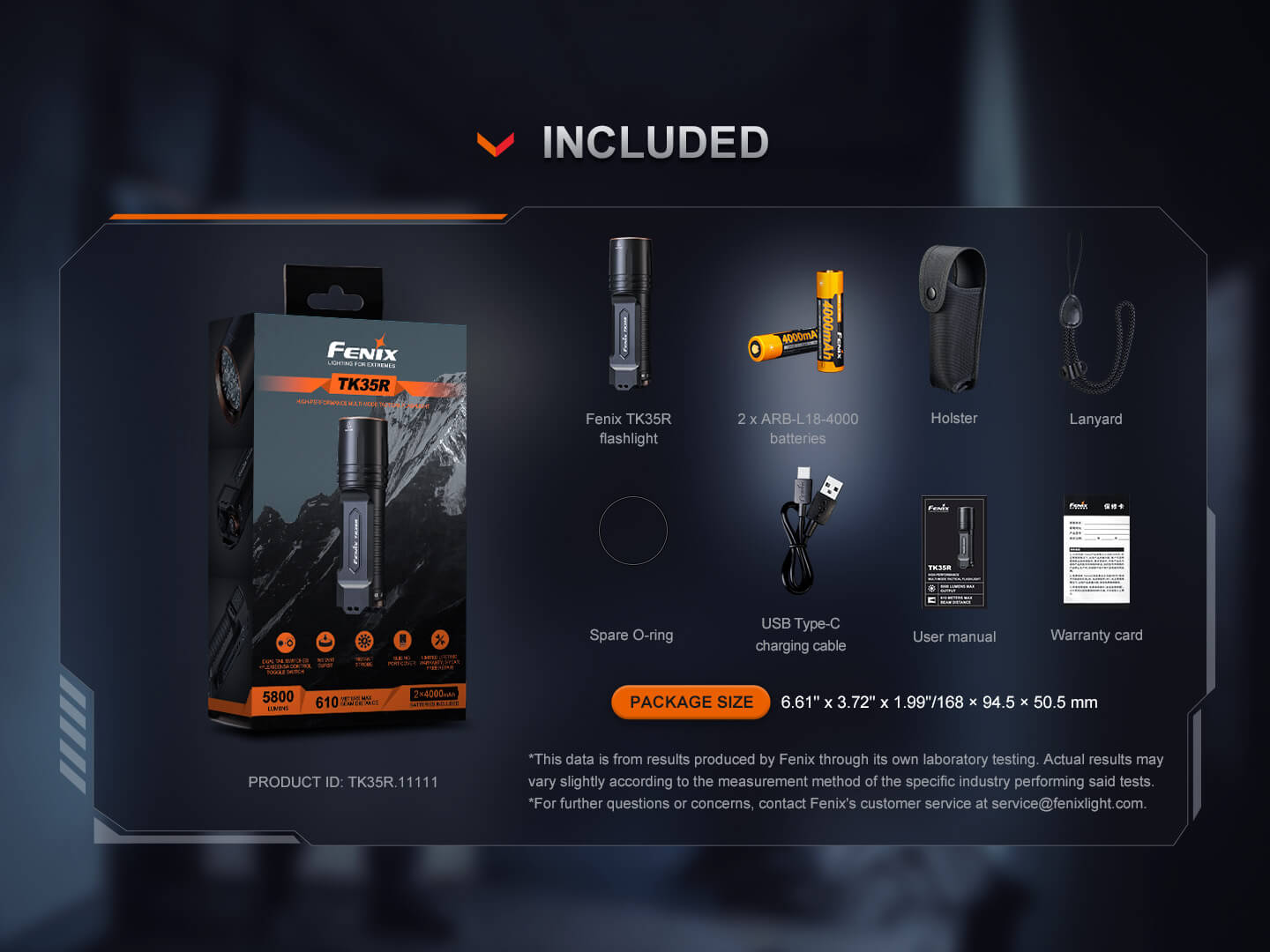 Fenix TK35R UV Light Rechargeable High-Performance Tactical Flashlight-16