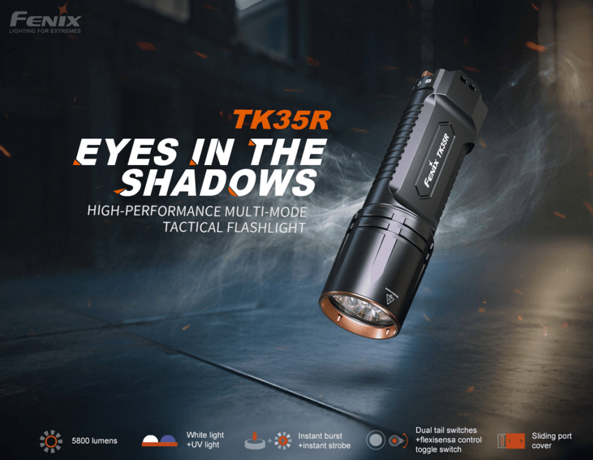 Fenix TK35R UV Light Rechargeable High-Performance Tactical Flashlight-3