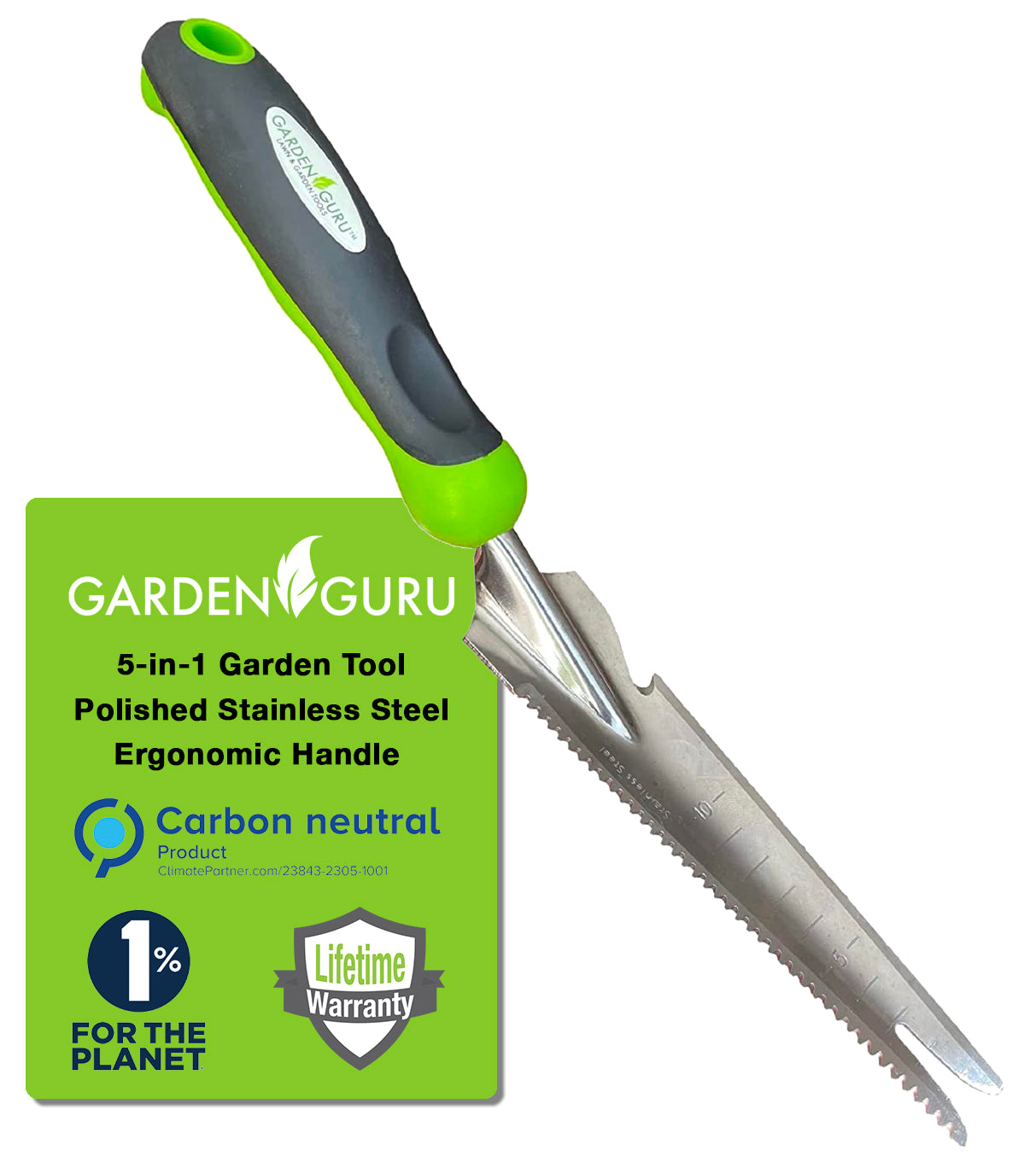 Stainless Steel 5-in-1 Garden Weeder Trowel-2