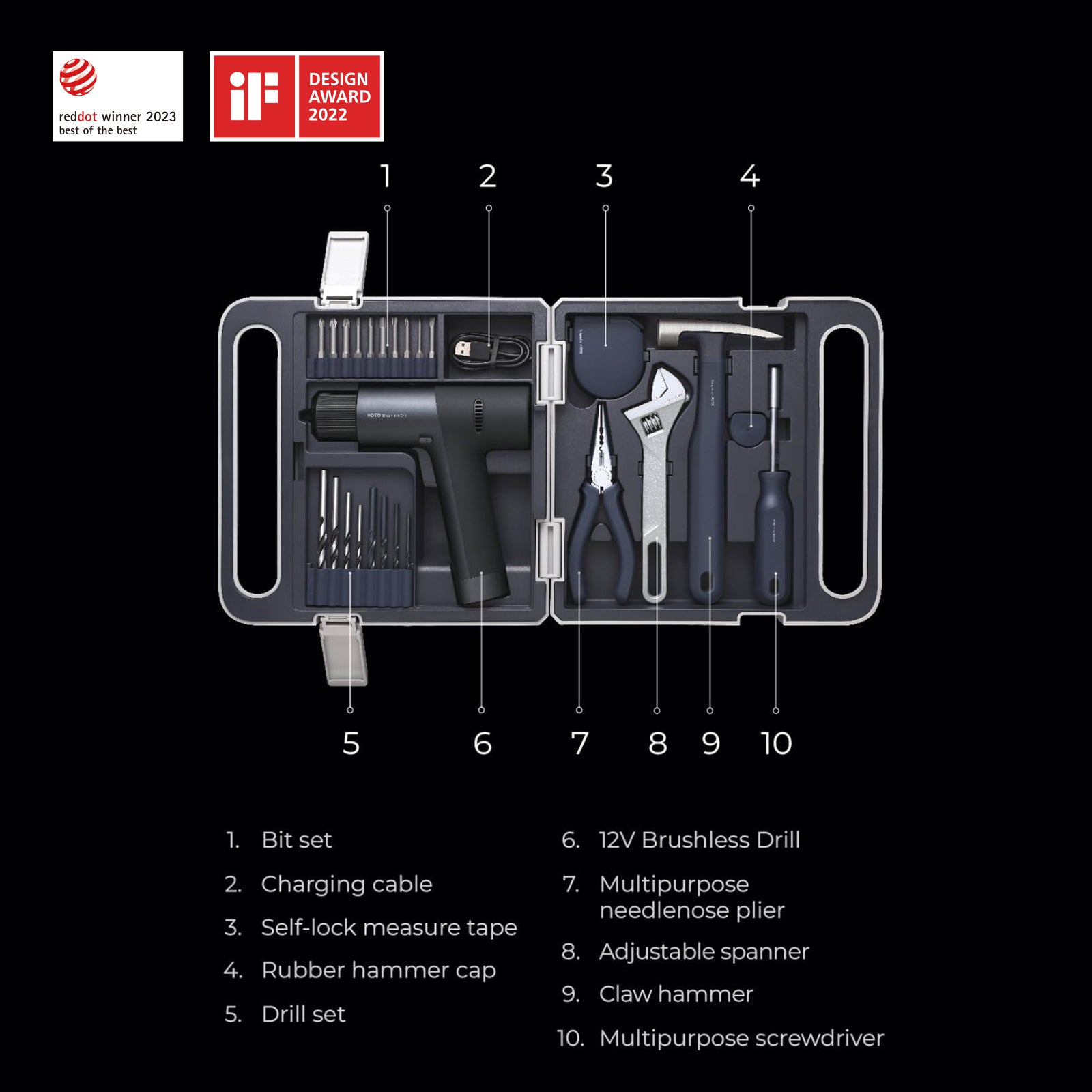 12V Brushless Drill Tool Set-7