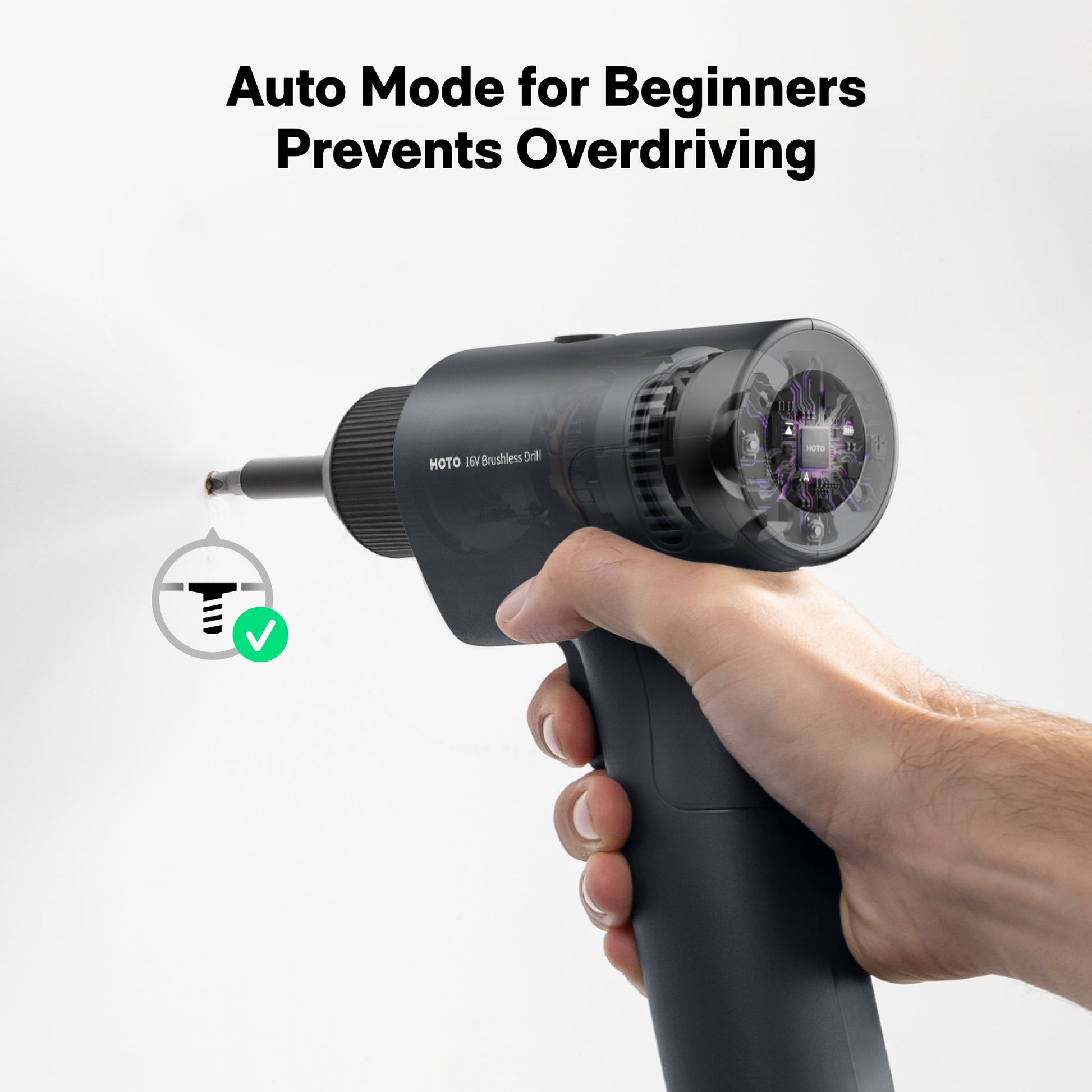 HOTO 16V Brushless Drill-10