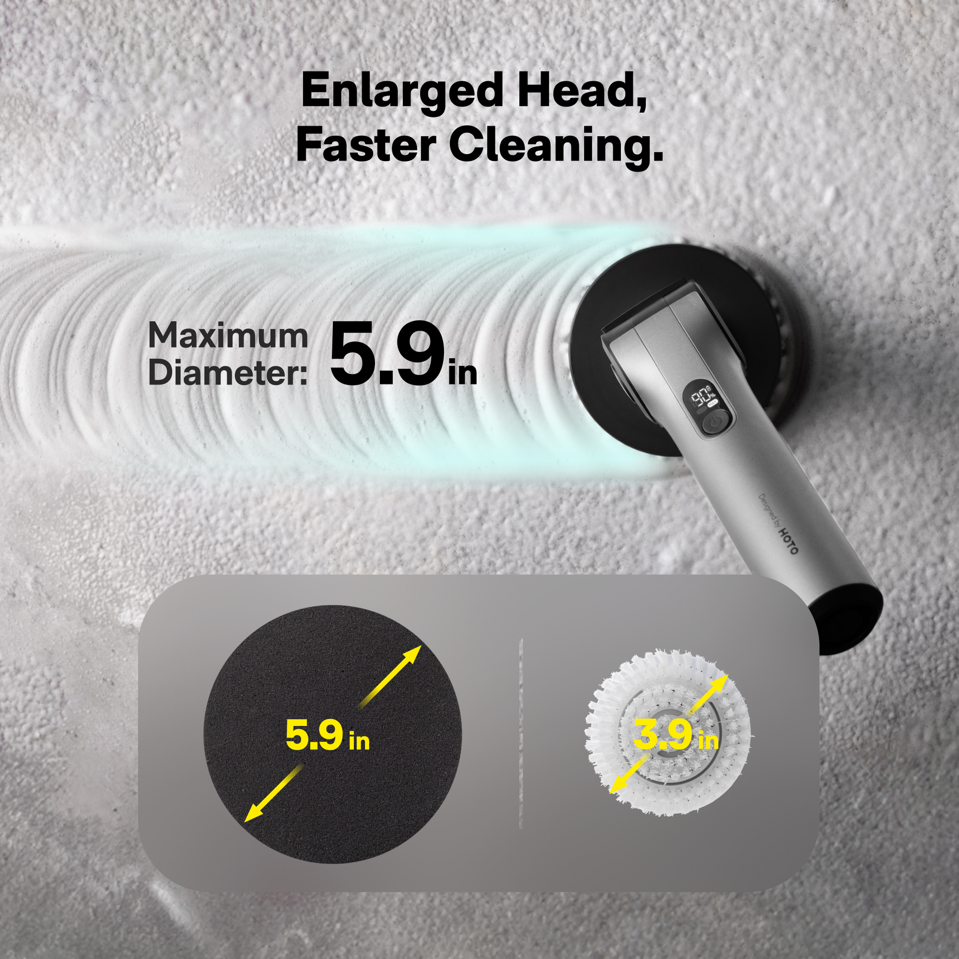 HOTO Flexi™ Cordless Spin Scrubber-10